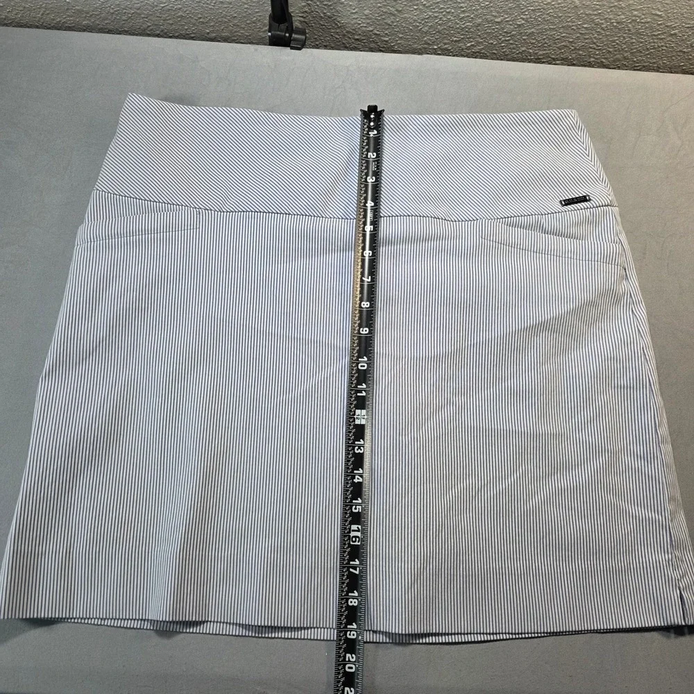 S.C. & Co. Sportswear Pinstripe Skort Blue White XL Athletic Golf‎ Tennis Skirt